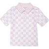 Tech Play Polo in Pink Check - Polo Shirts - 1 - thumbnail