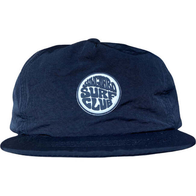 Nylon Snapback Hat, Black