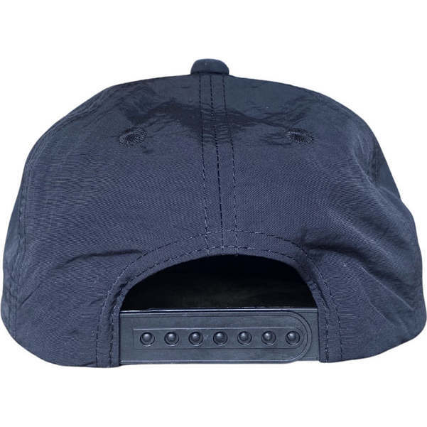 Nylon Snapback Hat, Black