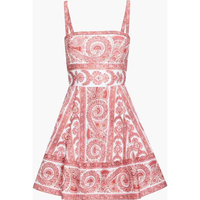 The Margot Mini Dress, Coral Corsica Paisley