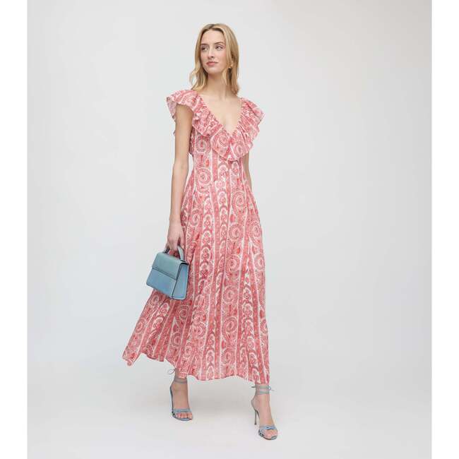 The Milani Dress, Coral Corsica Paisley