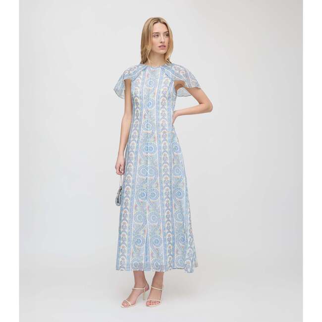 The Davina Dress, Blue Corsica Paisley