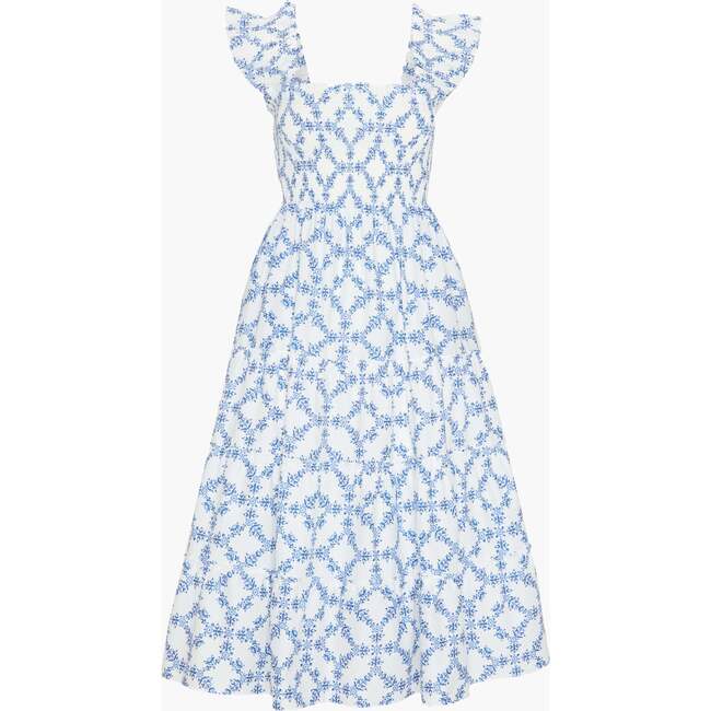 The Ellie Nap Dress, Blue Marigold Block