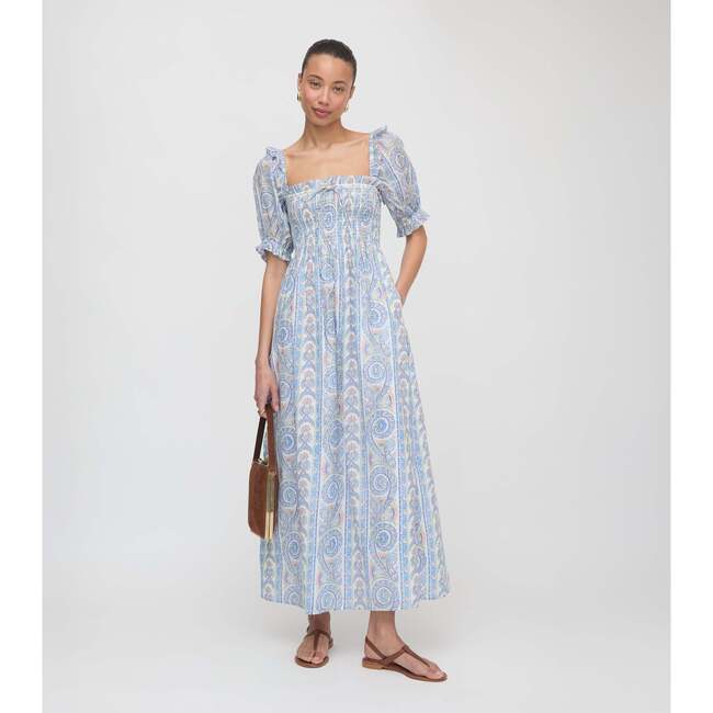 The Scarlett Nap Dress, Blue Corsica Paisley