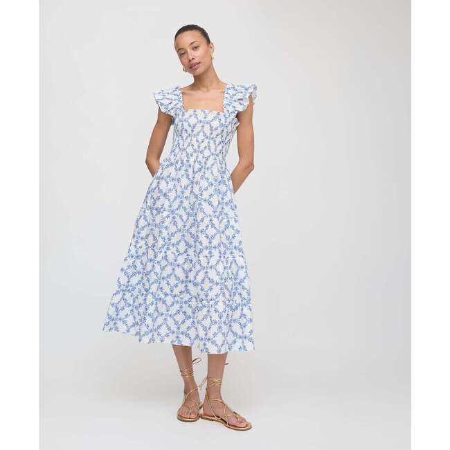 The Ellie Nap Dress, Blue Marigold Block