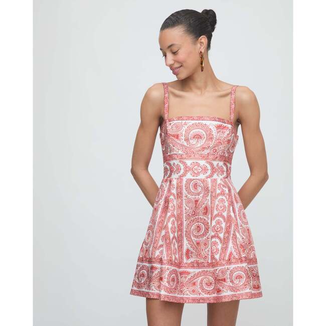 The Margot Mini Dress, Coral Corsica Paisley