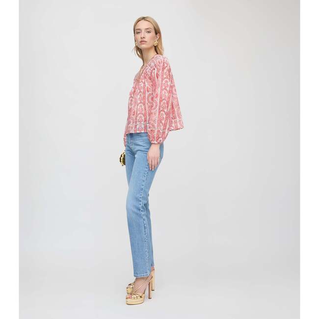 The Skye Top, Coral Corsica Paisley - Blouses - 3