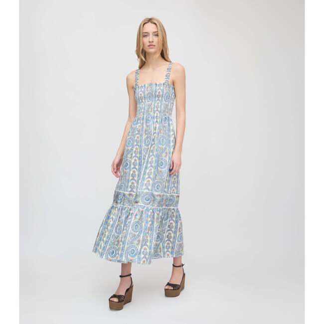 The Anjuli Nap Dress, Blue Corsica Paisley