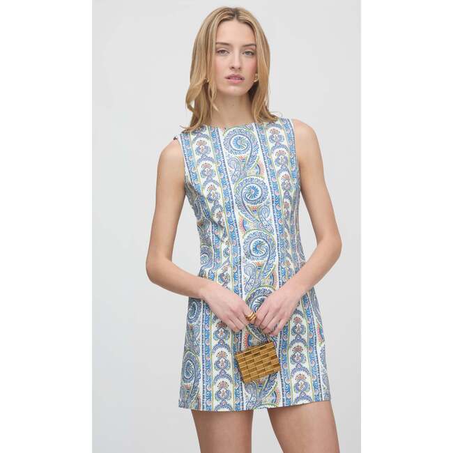 The Viola Dress, Blue Corsica Paisley