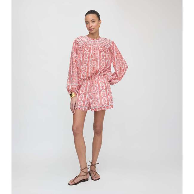 The Audrey Short, Coral Corsica Paisley - Shorts - 3