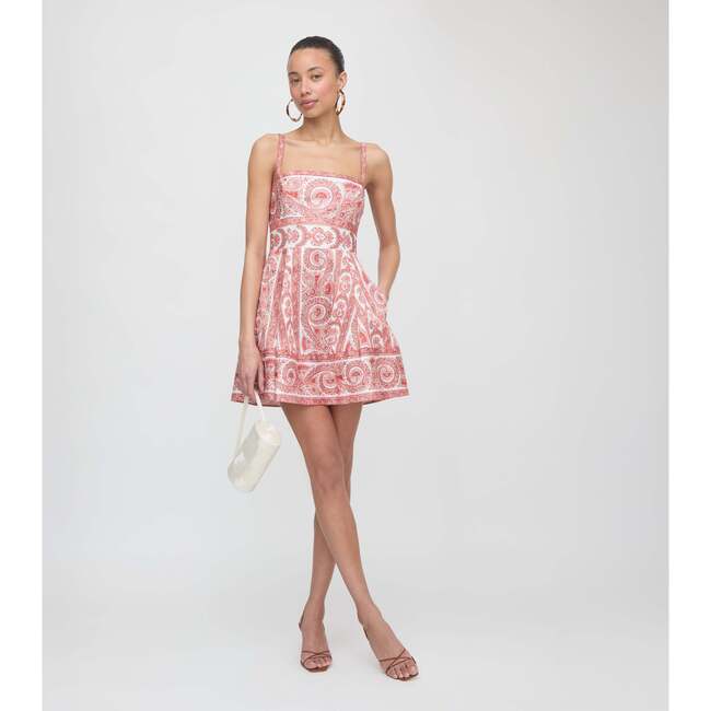 The Margot Mini Dress, Coral Corsica Paisley - Dresses - 3