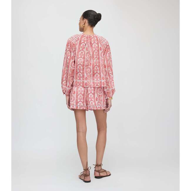The Audrey Short, Coral Corsica Paisley - Shorts - 4