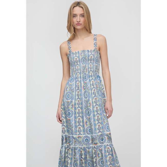 The Anjuli Nap Dress, Blue Corsica Paisley - Dresses - 3