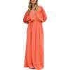 Somerton Kaftan Style Embroidered Maxi Dress, Red - Dresses - 1 - thumbnail