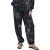 Palm High Waist Palm Print Trouser, Black - Pants - 1 - thumbnail