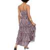 Tangiers Tiered Line Print Maxi Dress, White - Dresses - 2