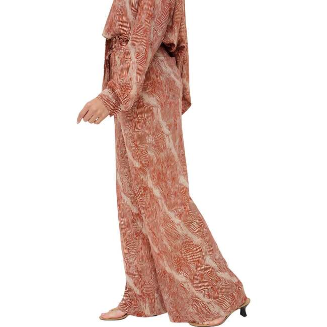 Ginger High Waist Tiger Print Trouser, Orange - Pants - 3