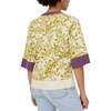 Daffodil Slouchy Leaf Print Knitted T-shirt, Multi - T-Shirts - 3