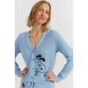 Cotton Snoopy Crochet Peekabo Cardigan, Blue - Cardigans - 2