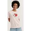 Cotton Snoopy Apple T-Shirt, Pink - T-Shirts - 1 - thumbnail