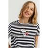 Cotton Snoopy Breton Cherry T-Shirt, Blue - T-Shirts - 2