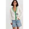 Cotton Snoopy Crochet Peekabo Cardigan, White - Cardigans - 1 - thumbnail