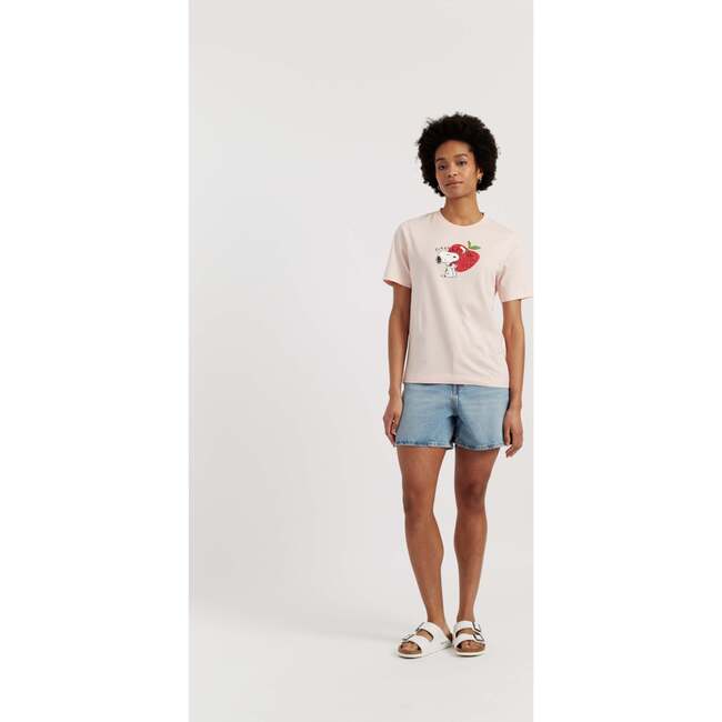 Cotton Snoopy Apple T-Shirt, Pink