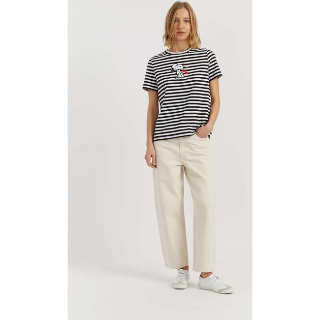 Cotton Snoopy Breton Cherry T-Shirt, Blue - T-Shirts - 3