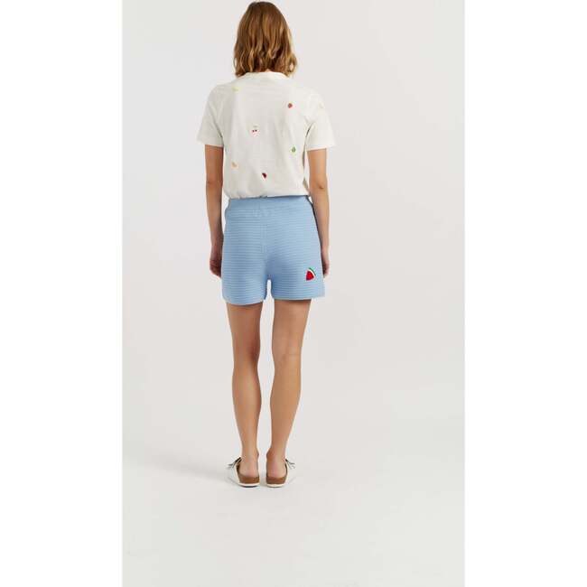 Cotton Snoopy Crochet Shorts, Blue - Shorts - 3