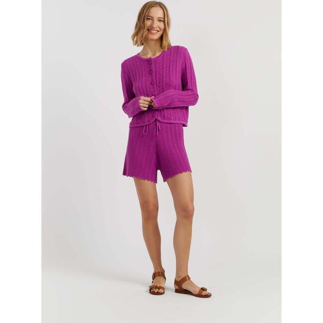 Cotton Crochet Shorts, Pink