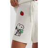 Cotton Snoopy Crochet Shorts, White - Shorts - 2
