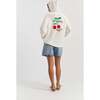 Cotton Snoopy Crochet Hoodie, White - Sweatshirts - 3