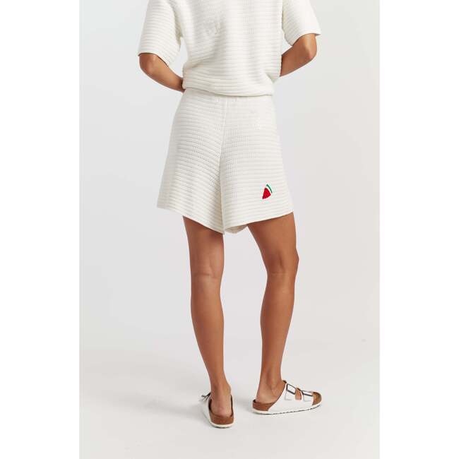 Cotton Snoopy Crochet Shorts, White - Shorts - 3