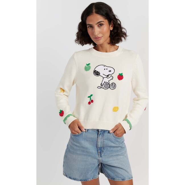 Fruity Snoopy Sweater, White