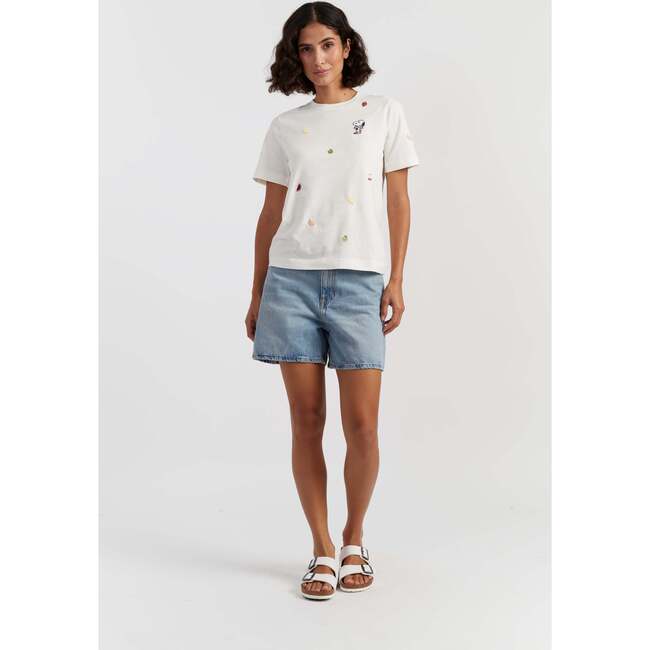 Cotton Snoopy Fruit T-Shirt, White