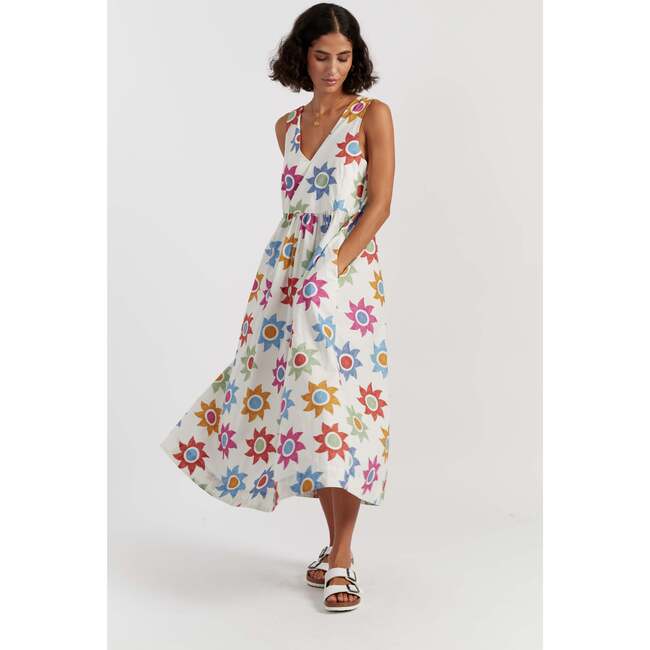 Cotton Sol Summer Dress, White