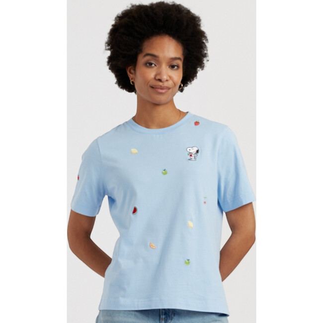 Cotton Snoopy Fruit T-Shirt, Blue