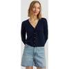 Air Pure Cashmere Cardigan, Blue - Sweaters - 1 - thumbnail