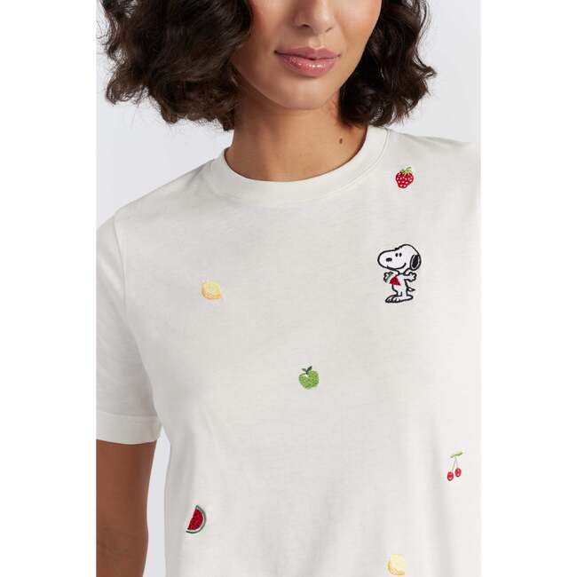 Cotton Snoopy Fruit T-Shirt, White