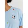 Cotton Snoopy Fruit T-Shirt, Blue - T-Shirts - 3