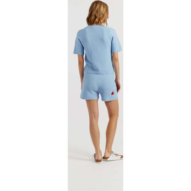 Cotton Snoopy Crochet Tee, Blue - T-Shirts - 3