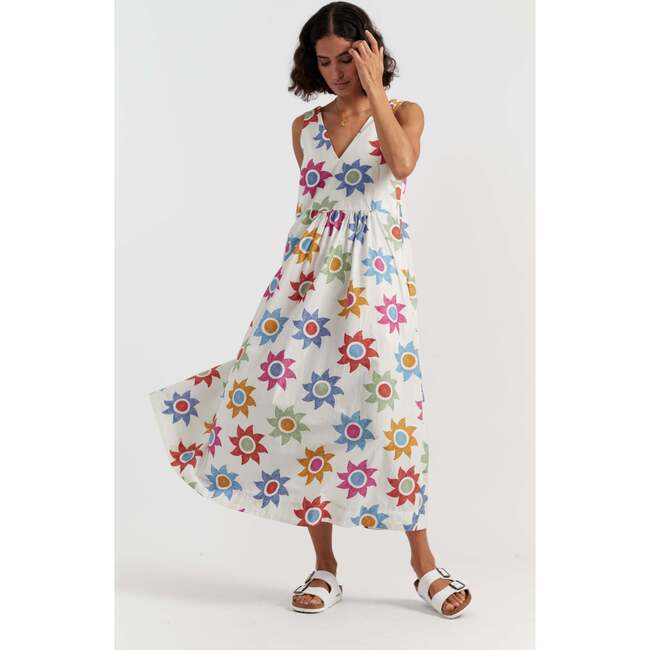 Cotton Sol Summer Dress, White - Dresses - 3