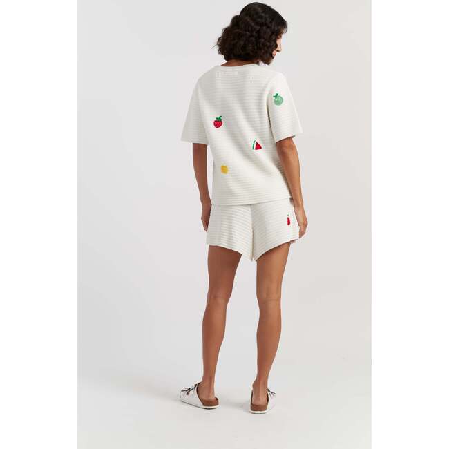 Cotton Snoopy Crochet Tee, White - T-Shirts - 3