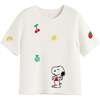 Cotton Snoopy Crochet Tee, White - T-Shirts - 4