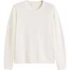 Air Cashmere Sweater, Cream - Sweaters - 4