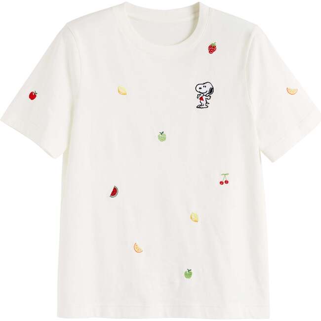 Cotton Snoopy Fruit T-Shirt, White - T-Shirts - 4