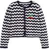 Cotton Cherry Crochet Cardigan, Blue - Cardigans - 3 - thumbnail