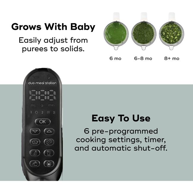 Duo Meal Station XL Baby Food Maker Black - Food Processor - 4