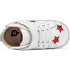 High Splash, Snow / Burnt Red - Crib Shoes - 2