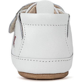 High Splash, Snow / Burnt Red - Crib Shoes - 3